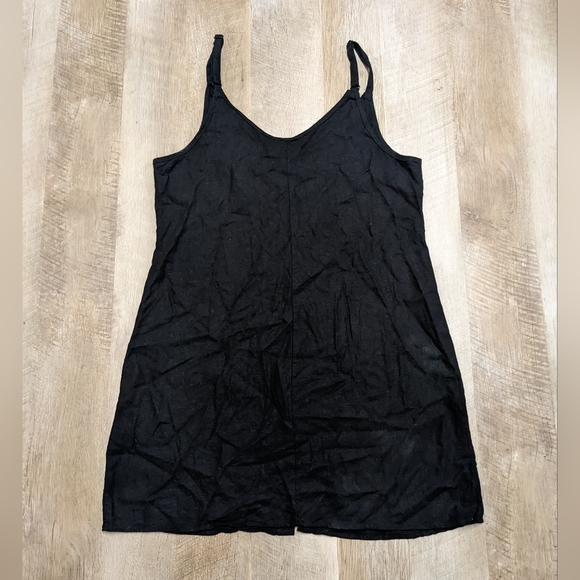 Cotton On Black Linen Blend Dress Spaghetti Strap - Picture 9 of 12